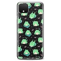 TPU Case Compatible for Google Pixel 8 Pro 7a 6a 5a XL 4a 5G 2 XL 3 XL 3a 4 Kawaii Frogs Pattern Print Design Colorful Green Slim fit Cute Soft Cute Clear Flexible Silicone Lake Child Kids