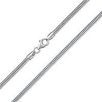 Bling Jewelry Flexible Strong 1,2 or 3MM 14K Yellow Gold Plated .925 Sterling Silver Magic 8-Sided Snake Chain Necklace for Women and Men 16, 18, 20, 24 and 30 Inch