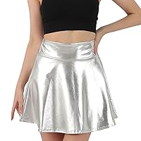 Fashion Womens Mini Skirt Pleated Flared Skirt Summer High Waist Athletic Tennis Skirt Night Club Party Swing Skirt