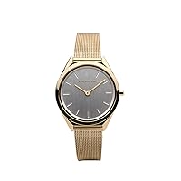 BERING Unisex Analog Quartz Ultra Slim Collection Watch with Stainless Steel Strap & Sapphire Crystal 17031-XXX