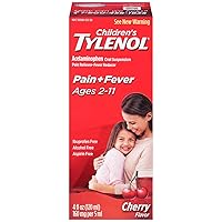 Tylenol Chld Cherry Liq Size 4 Fl oz Tylenol Children'S Cherry Blast Oral Suspension Pack of 3