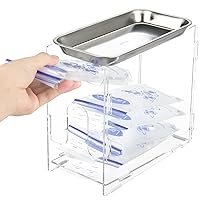 Acrylic Breast Milk Storage Tower with 304 Stainless Steel Tray, Breast Milk Bag Freezer Organizer, Reusable Breastmilk Storage Containers, Breastfeeding Essentials, Breastmilk Containers for Free