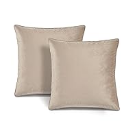 Velvet Solid Decorative Throw Pillow Covers, 2 Piece Set, 20