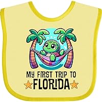 inktastic First Trip To Florida Funny Beach Baby Bib