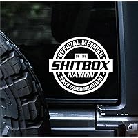 Sunset Graphics & Decals Official Member of The Shitbox Nation Decal Vinyl Car Sticker Funny | Cars Trucks Vans Walls Laptop | White | 5.5 inches | SGD000320