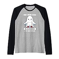 Ghost hunting fitness: cardio is the ghost repellent Raglan Baseball Tee