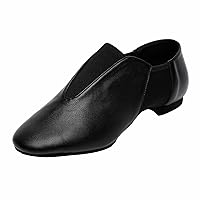 Elastic Jazz Shoes Leather Sole for Girls Boys Dance (Toddler/Little Kid/Big Kid)