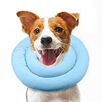 Soft Dog Cones for Small Medium Dogs and Cats, Adjustable Dog Donut Collar Water Proof Dog Cone(Sky Blue, 1-C) 3.26