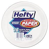 Hefty Super Strong Paper Dinnerware, 10 1/8