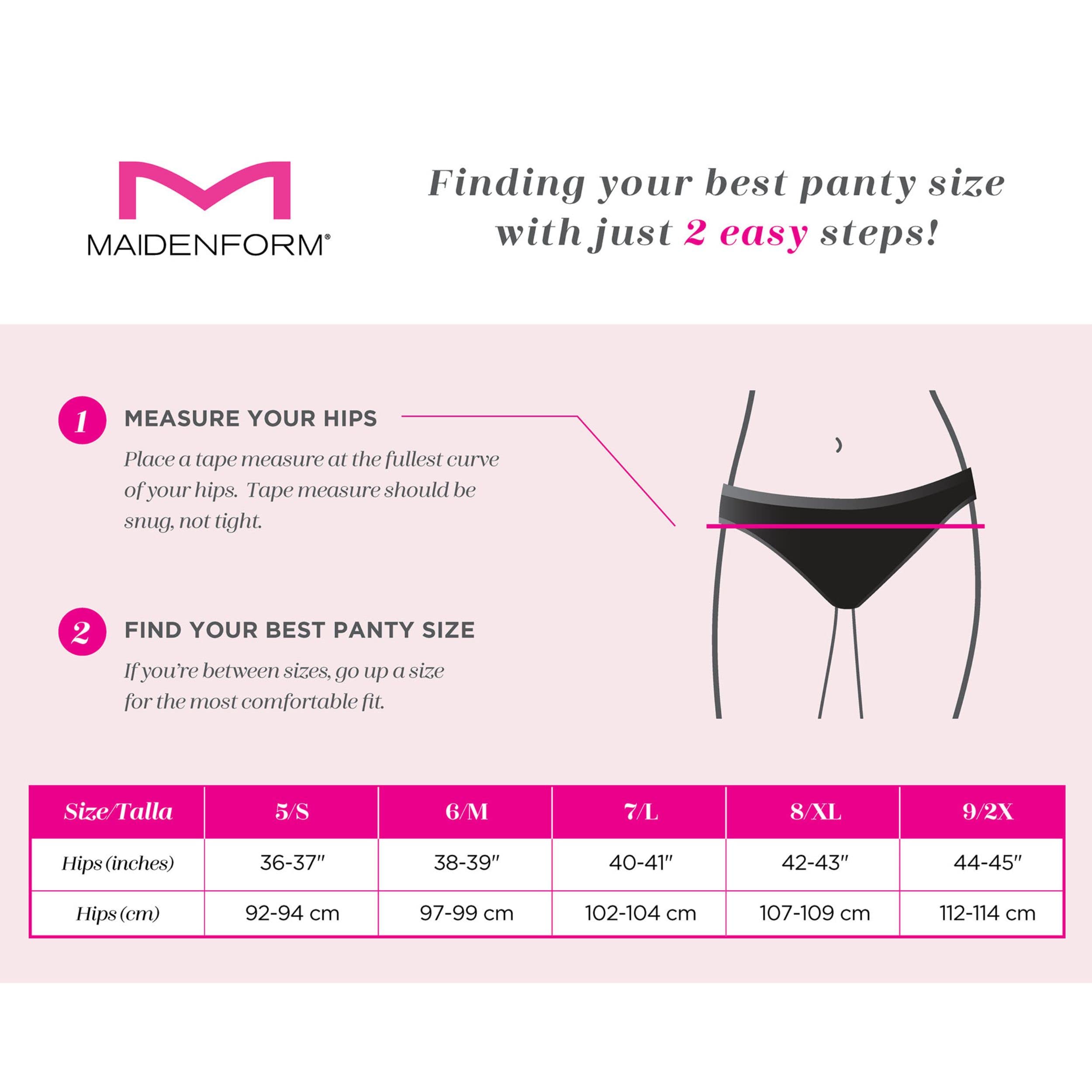 Maidenform Women's Hi-Cut Underwear, Barely There Invisible Look High-Waisted Panty, 3-Pack