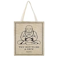 Do not be a bastard, Canvas Bag, Fashion Handbag, Large Capacity, Shoulder Bag, Cute Tote Bag, Double-sided Printing Pattern Bag, A4 Men's, Women's, Eco Bag, Shopping Bag, Popular, Going Out Bag,