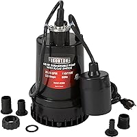 Ironton Submersible Water Pump with Float Switch and Auto On/Off - 1,268 GPH, 1/8 HP, 1in. Port, Model Number 108981