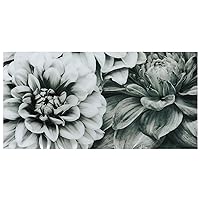 Flower Blossoms Art,Frameless Tempered Glass Panel,Contemporary Wall Decor Ready to Hang,Living Room,Bedroom ＆ Office 36