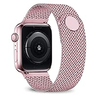 for Apple Watch Band 40mm 44mm 38mm 42mm Metal Belt Stainless Steel Bracelet Series 7 6 5 4 3 (Color : Pink Gold, Size : 38 or 40 mm)