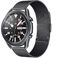 20/22mm for Huawei Watch gt2 pro/fit Band for Watch 3 45/41mm Stainless Steel milanese Belt Active 2 46/42mm Strap (Color : Black, Size : Huawei GT 2 2e 42mm)