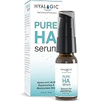 Pure HA Serum 14ml by Hyalogic - Premium Spa-Grade Hyaluronic Acid Face Serum for Firmer, Smoother, Softer Skin - Hydrating Topical Gel, Anti-Aging Skincare - Vegan - 0.47 Fl Oz