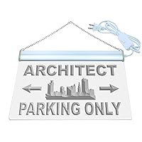 ADVPRO Architect Parking Only LED Neon Sign Red 24 x 16 Inches st4s64-m146-r