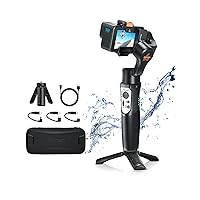 3 Axis Gimbal Stabilizer for Gopro Hero 12/11/10/9/8, Handheld Stabilizer for Gopro for Video Recording, IPX4 Waterproof, Bluetooth Control, Compatible with Osmo Camera, Insta360, hohem iSteady Pro4