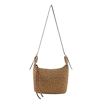 Ayliss Women Straw Handbag Purse Small Summer Beach Handmade Crossbody Shoulder Tote Handbag Handwoven Beach Straw Bag