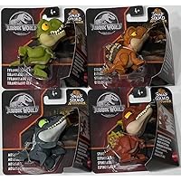 Jurassic World 2022 Snap Squad Attitudes Set of 4 Figures (Tyrannosaurus Rex, Spinosaurus, Mosasaurus, Stegosaurus) from GXW58-956C Release
