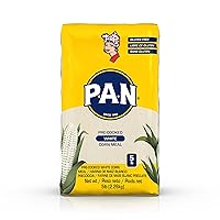 P.A.N. White Corn Meal – Pre-cooked Gluten Free and Kosher Flour for Arepas (5 lb/Pack of 1)