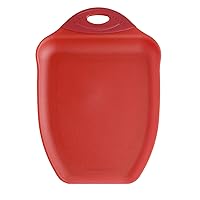 Dexas Chop & Scoop Cutting Board, 9.5 by 13 inches, Solid Red