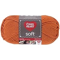 RED HEART Tangerine Soft Yarn, 1 Pack