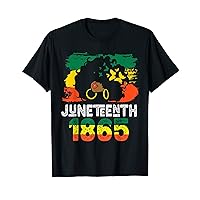 Juneteenth 1865 Black Woman African Melanin Queen Butterfly T-Shirt
