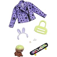 Barbie Extra Pet & Fashion Pack with 7 Pieces Including Pet Puppy, Pet Accessories & Fashion Pieces Doll, Toy for Kids 3 Years Old & Up
