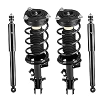 Front & Rear Strut Shock Assembly w/Coil Spring for Nissan Versa 2007 2008 2009 2010 2011 2012, Replace 172352 172351 343465, Left & Right, 4PCS
