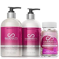 Hairfinity Candilocks Chewable Hair Vitamins, Shampoo, and Conditioner - Biotin Growth Treatments for Damaged, Dry, Curly or Frizzy Hair