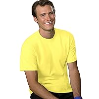 Hanes Men's TAGLESS ComfortSoft Crewneck T-Shirt, Yellow, Small