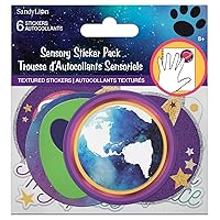 Space - Moons & Stars -Sensory Sticker - 6 Pack