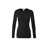 Women's Basic Round Neck Warm Soft Stretchy Long Sleeves T Shirt