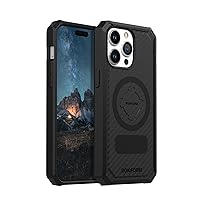 Rokform - iPhone 15 Pro Max Case, Rugged Series, Magnetic 15 Pro Max Cover with RokLock Twist Lock, Drop Tested Armor (Black)