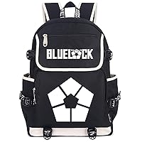 Anime Blue Lock Laptop Backpack with USB Charging Port Yoichi Isagi Rucksack with Printed Wanima Backpack for Men Women Seishiro Nagi Graphic Travel Yor Backpack F
