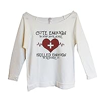 Nursing Shirts Cute Enough to Stop Your Heart Skilled Enough to Restart it - Royaltee Shirts