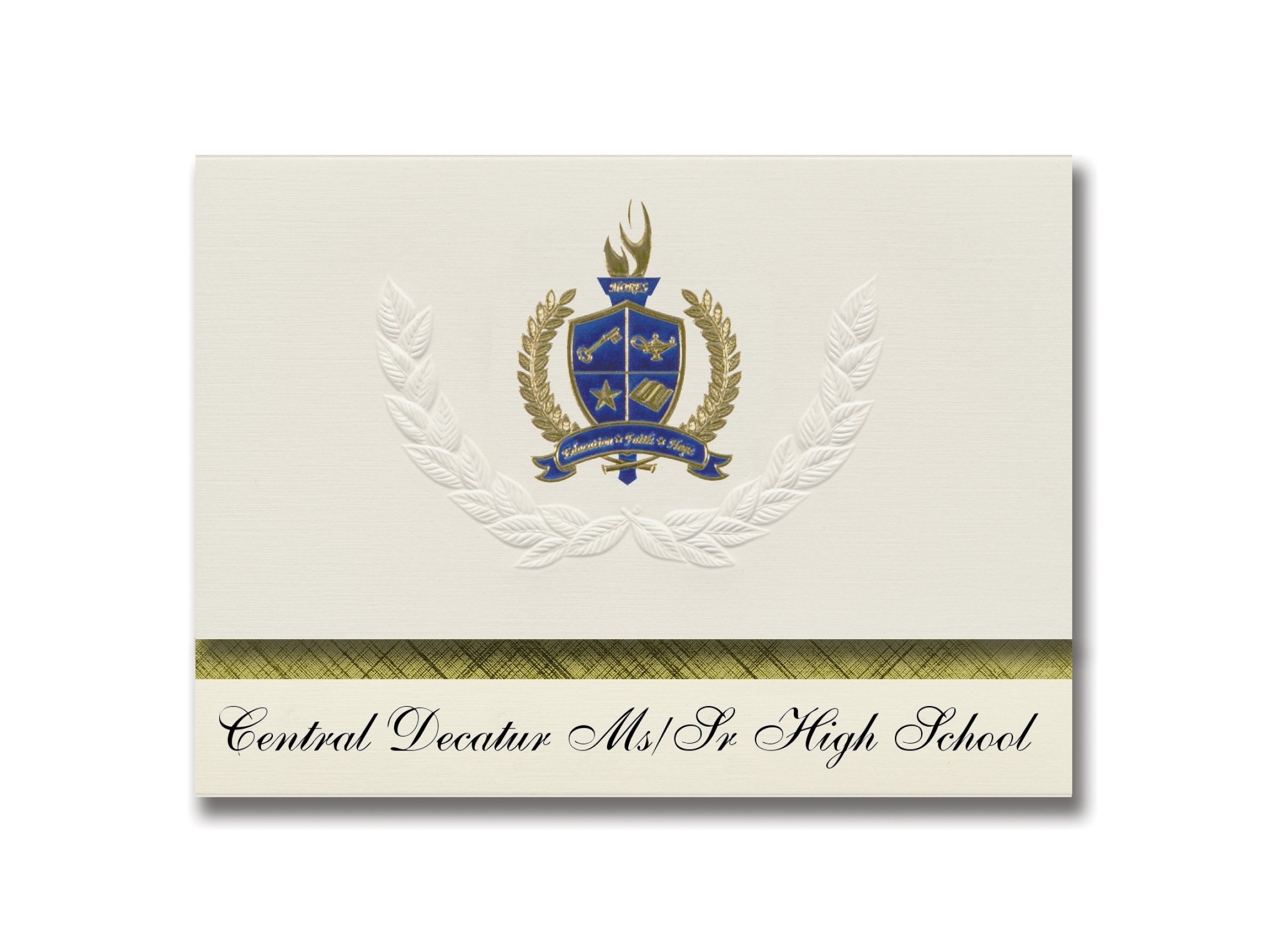 Signature Announcements Central Decatur Ms/Sr High School (Leon, IA) Graduation Announcements, Presidential style, Elite package of 25 with Gold & ...