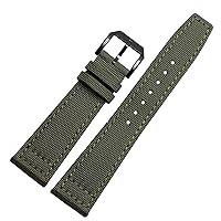 For IWC Pilot Spitfire Timezone TopGun Strap Green Black Belts Wristwatch Straps 20mm 21mm 22mm Nylon Canvas Fabric Watch Band