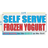 Self Serve Frozen Yogurt 2x5 Banner Sign