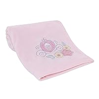 Disney Sweet Princess Pink and Light Blue Enchanted Carriage Super Soft Baby Blanket
