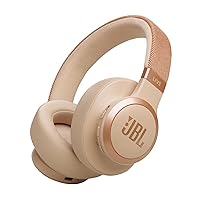 JBL Live 770NC - Wireless Over-Ear Headphones with True Adaptive Noise Cancelling with Smart Ambient, Up to 65 Hours of Battery Life, Comfort-fit Fabric Headband & Carrying Pouch (Sandstone)