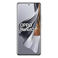 Oppo Reno10 Dual-SIM 256GB ROM + 8GB RAM (Only GSM | No CDMA) Factory Unlocked 5G Smartphone (Silvery Grey) - International Version