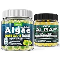 Algae Omega 3 Gummies + Marine Algae Calcium Gummies Bundle