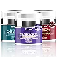 Neck Firming + Retinol + Hyaluronic Acid Creams - Special Neck Skincare Bundle for Triple Tightening, Lifting, and Moisturizing - Made in USA, 3 Jars, 1.7 oz Each