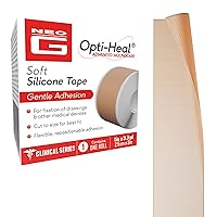 Neo G Opti-Heal Silicone Medical Tape for Wound Care – Medical Surgical Tape Sensitive Skin for Fixation of Wound Dressings, Bandages, Medical Devices - Adhesive First Aid Tape Roll -1 inch x 3.3 yd