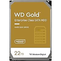 Western Digital 22TB WD Gold Enterprise Class SATA Internal Hard Drive HDD - 7200 RPM, SATA 6 Gb/s, 512 MB Cache, 3.5