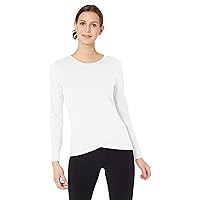 Amazon Essentials Women's Studio Relaxed-Fit Long-Sleeve Cross-Front T-Shirt