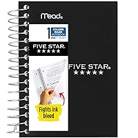 Five Star Spiral Notebook, Fat Lil' Pocket Notebook, College Ruled Paper, 200 Sheets, 5-1/2