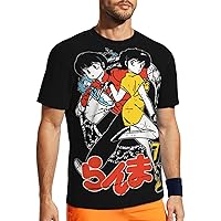 Anime Ranma ½ T Shirt Men's Summer Round Neck Shirts Casual Short Sleeves Tee